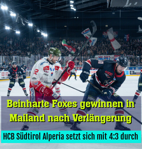 HCB Südtirol Alperia setzt sich mit 4:3 durch