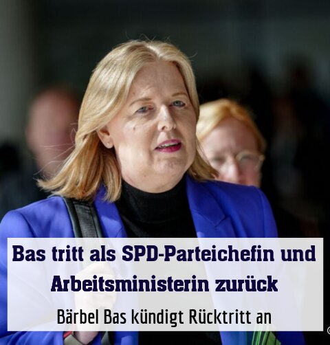 Bärbel Bas kündigt Rücktritt an