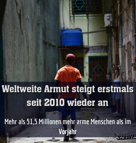 Mehr als 51,5 Millionen mehr arme Menschen als im Vorjahr