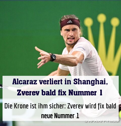 Die Krone ist ihm sicher: Zverev wird fix bald neue Nummer 1