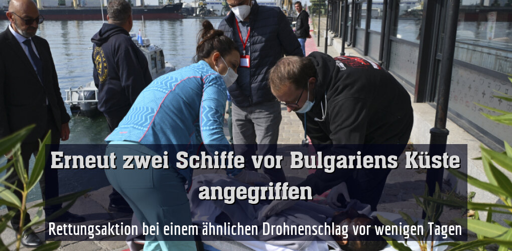 Rettungsaktion bei einem ähnlichen Drohnenschlag vor wenigen Tagen