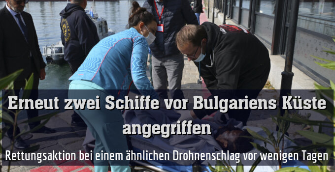 Rettungsaktion bei einem ähnlichen Drohnenschlag vor wenigen Tagen
