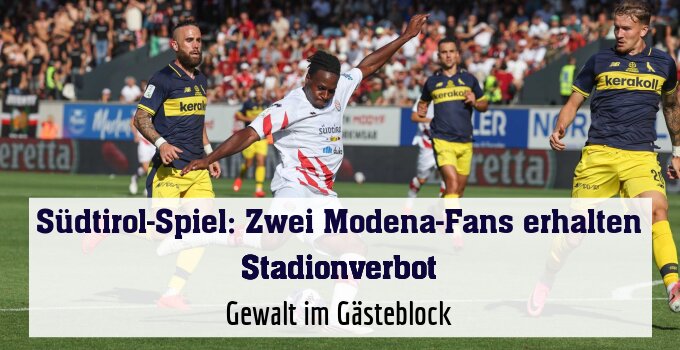 Gewalt im Gästeblock