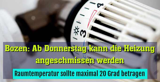 Raumtemperatur sollte maximal 20 Grad betragen