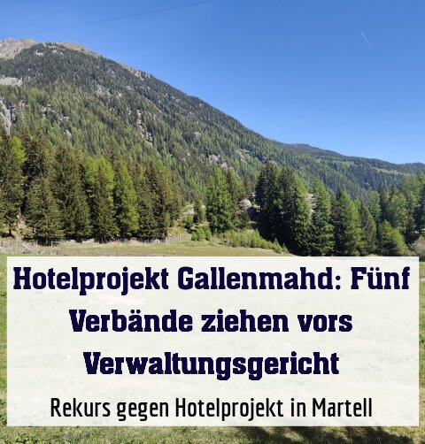 Rekurs gegen Hotelprojekt in Martell