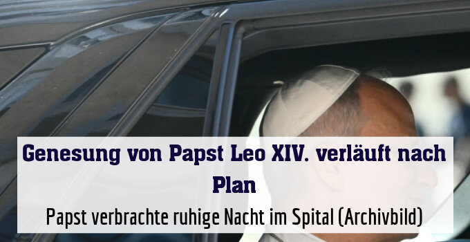 Papst verbrachte ruhige Nacht im Spital (Archivbild)