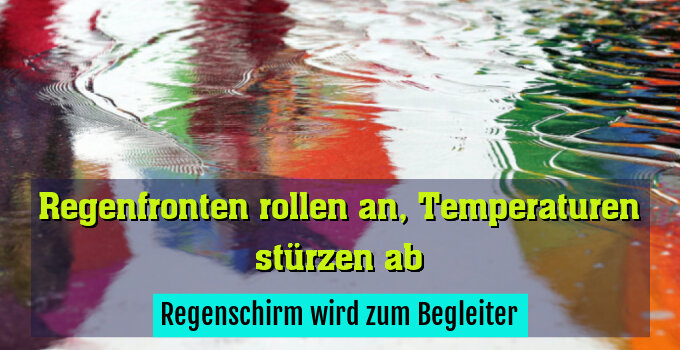 Regenschirm wird zum Begleiter