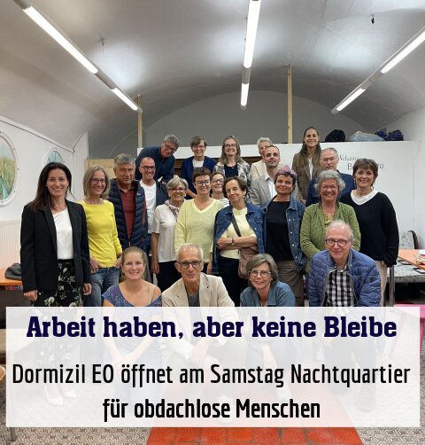 Dormizil EO öffnet am Samstag Nachtquartier für obdachlose Menschen