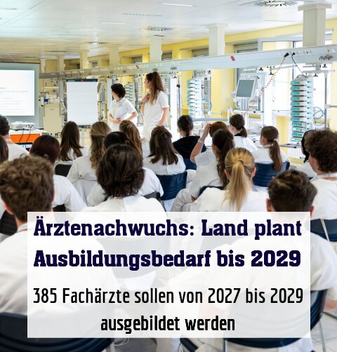 385 Fachärzte sollen von 2027 bis 2029 ausgebildet werden