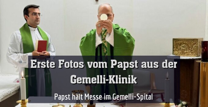 Papst hält Messe im Gemelli-Spital