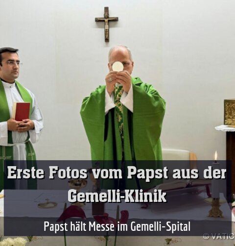 Papst hält Messe im Gemelli-Spital
