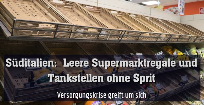 Versorgungskrise greift um sich