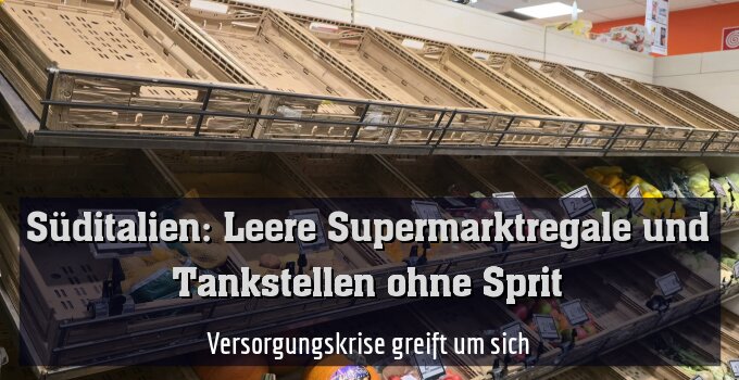 Versorgungskrise greift um sich