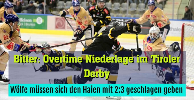 Wölfe müssen sich den Haien mit 2:3 geschlagen geben