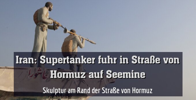Skulptur am Rand der Straße von Hormuz