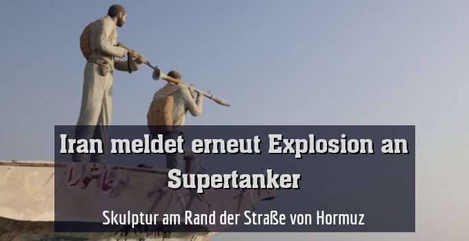 Skulptur am Rand der Straße von Hormuz