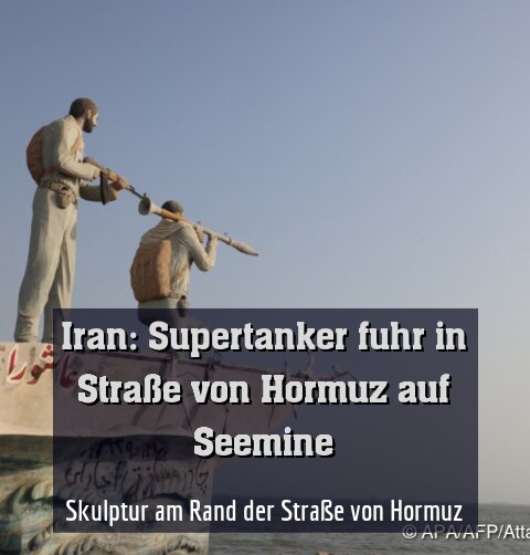 Skulptur am Rand der Straße von Hormuz
