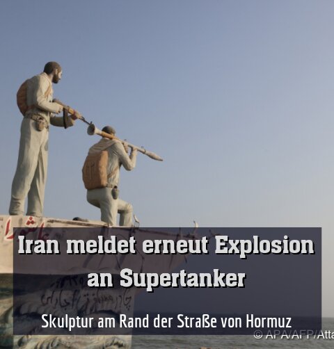 Skulptur am Rand der Straße von Hormuz