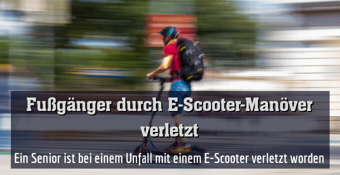 Ein Senior ist bei einem Unfall mit einem E-Scooter verletzt worden