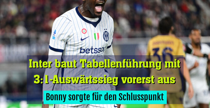 Bonny sorgte für den Schlusspunkt