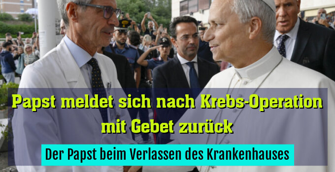 Pulmologe Stefano Margaritora verabschiedet Papst Leo XIV. aus Spital