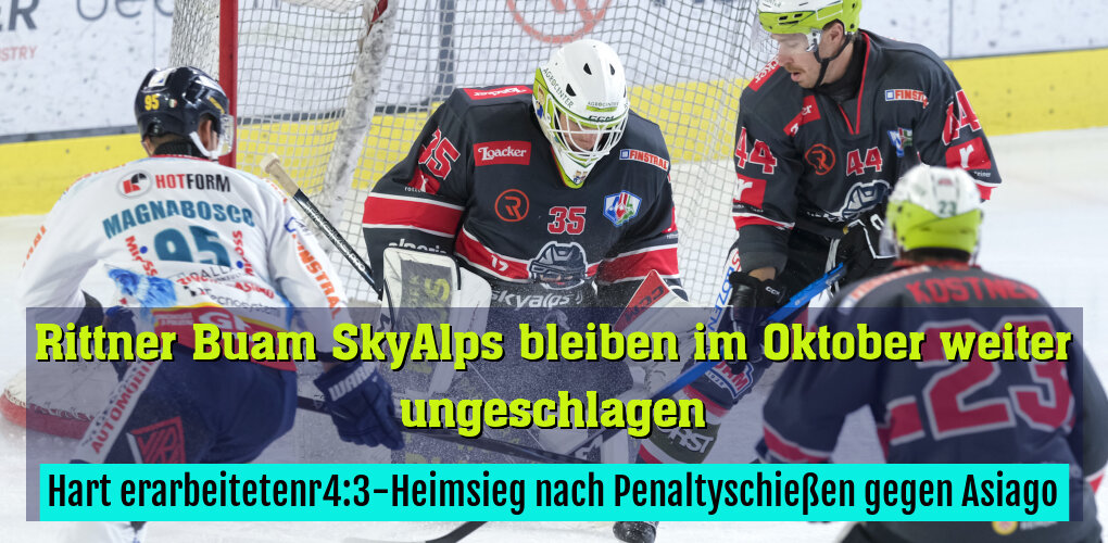 Hart erarbeitetenr4:3-Heimsieg nach Penaltyschießen gegen Asiago