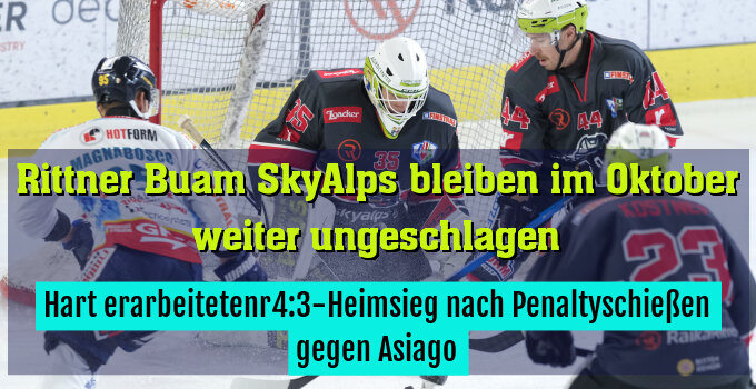 Hart erarbeitetenr4:3-Heimsieg nach Penaltyschießen gegen Asiago
