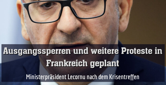 Ministerpräsident Lecornu nach dem Krisentreffen