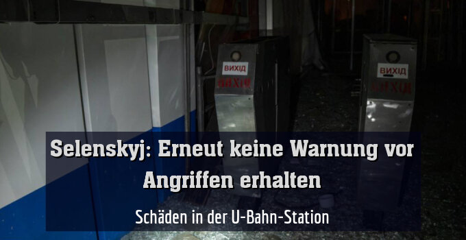 Schäden in der U-Bahn-Station