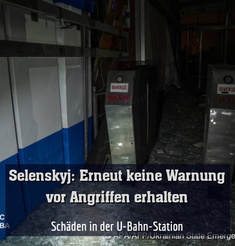 Schäden in der U-Bahn-Station