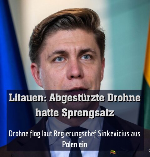 Drohne flog laut Regierungschef Sinkevicius aus Polen ein