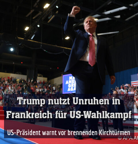 US-Präsident warnt vor brennenden Kirchtürmen