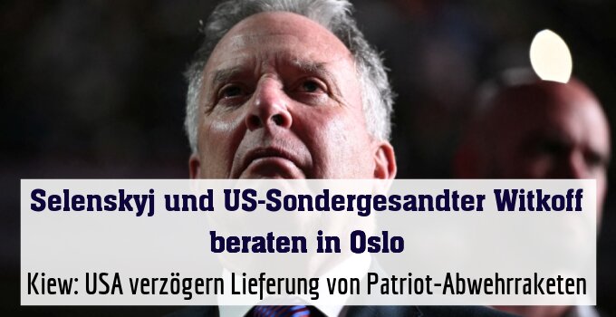 US-Sondergesandter Witkoff trifft Selenskyj in Oslo