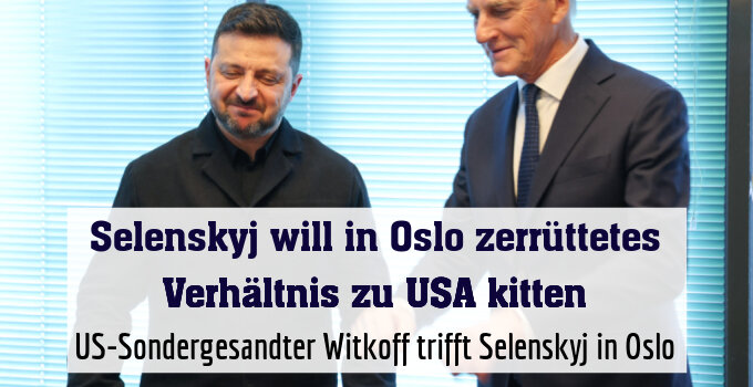 Ukraines Präsident Selenskyj un Norwegens Premier Støre
