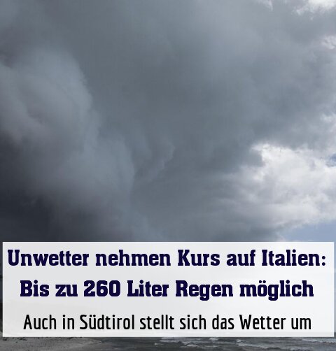 Auch in Südtirol stellt sich das Wetter um