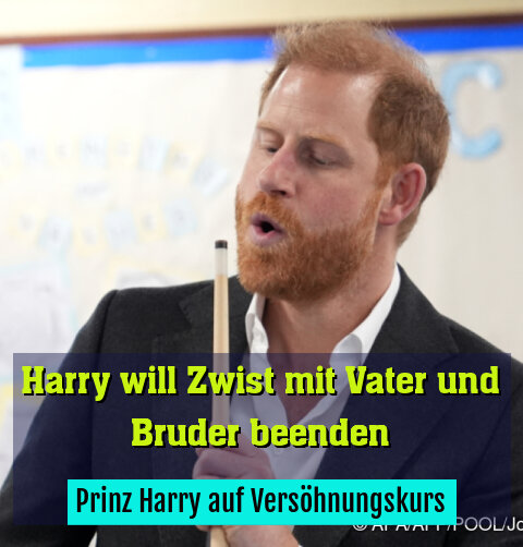Prinz Harry auf Versöhnungskurs