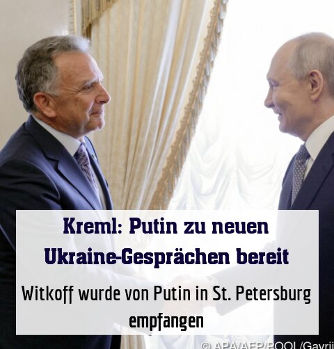 Witkoff wurde von Putin in St. Petersburg empfangen