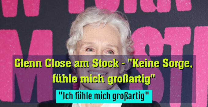 "Ich fühle mich großartig"