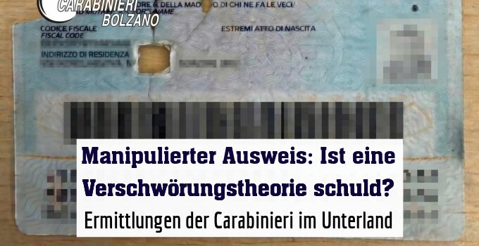 Ermittlungen der Carabinieri im Unterland