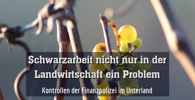 Kontrollen der Finanzpolizei im Unterland