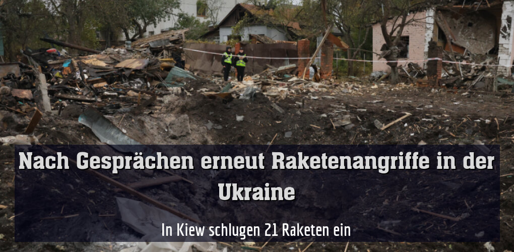 In Kiew schlugen 21 Raketen ein