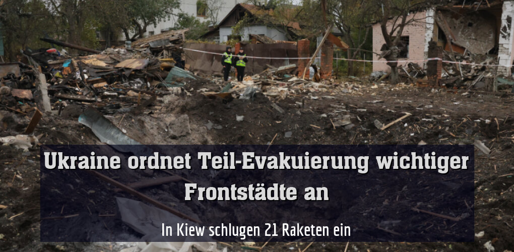 In Kiew schlugen 21 Raketen ein