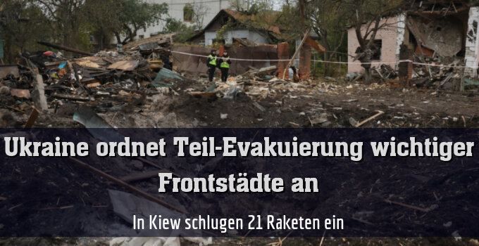 In Kiew schlugen 21 Raketen ein