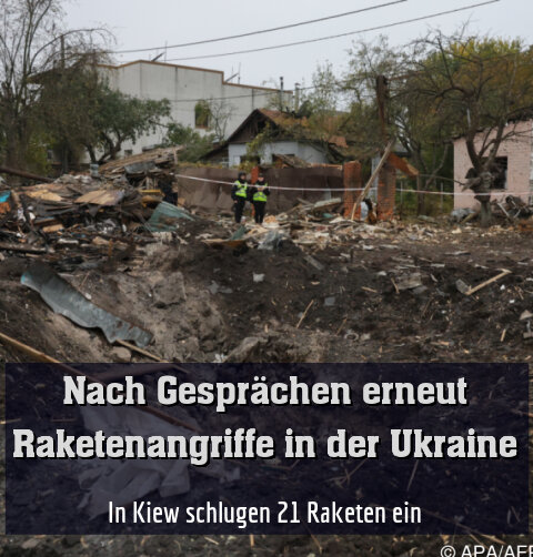 In Kiew schlugen 21 Raketen ein