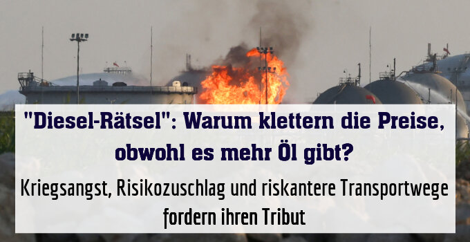 Kriegsangst, Risikozuschlag und riskantere Transportwege fordern ihren Tribut
