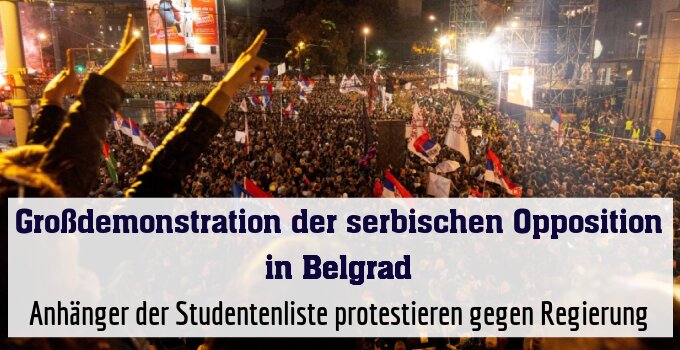 Anhänger der Studentenliste protestieren gegen Regierung