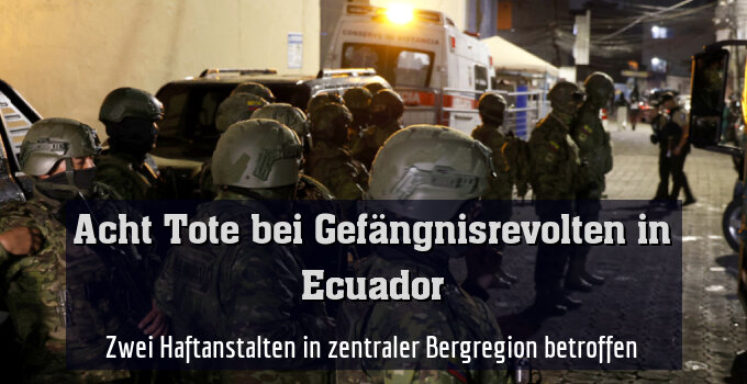 Zwei Haftanstalten in zentraler Bergregion betroffen