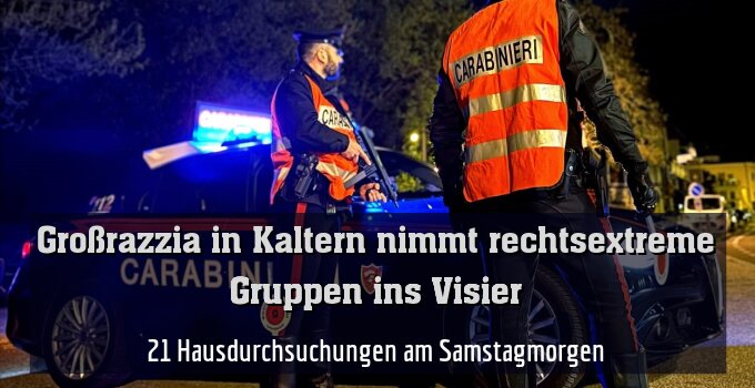 21 Hausdurchsuchungen am Samstagmorgen