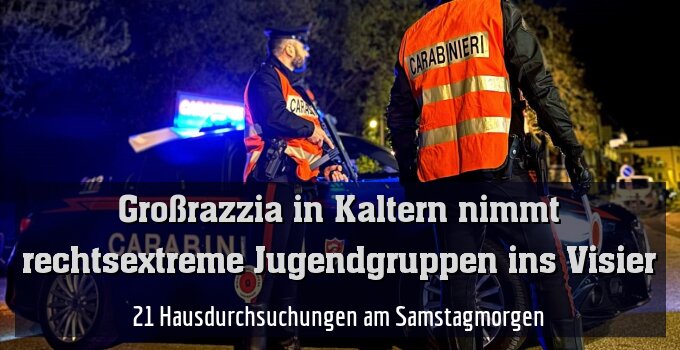 21 Hausdurchsuchungen am Samstagmorgen