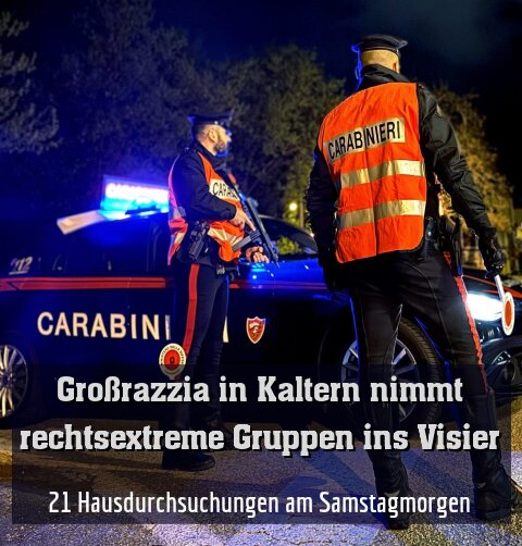 21 Hausdurchsuchungen am Samstagmorgen